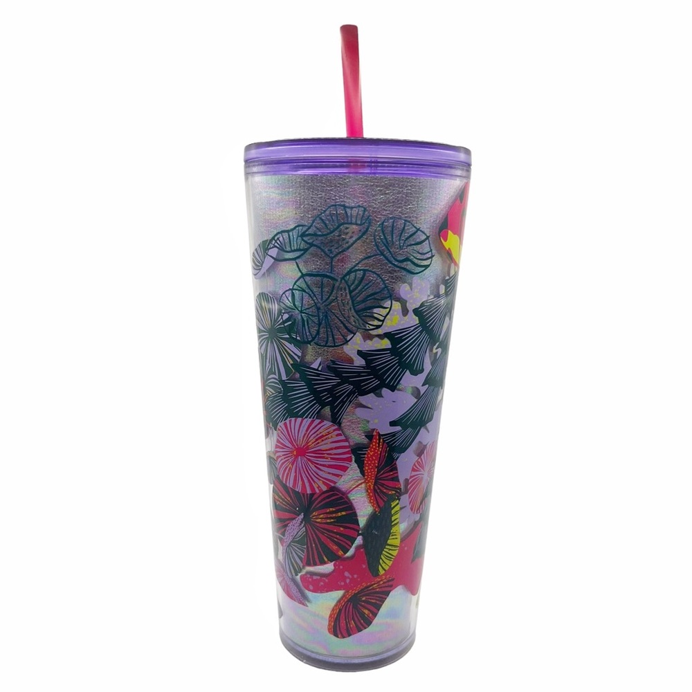 🆕 Starbucks Lilac Jellyfish Parasols Cold Cup Tumbler